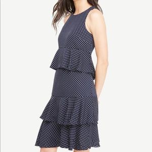 Polka Dot Ruffle Dress - Ann Taylor
